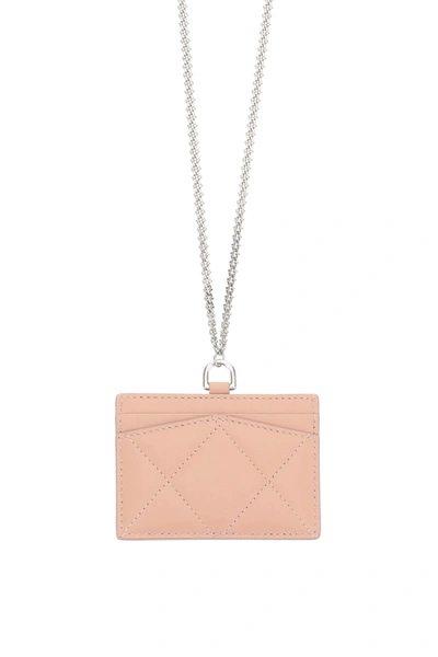 Shop Alexander Mcqueen Cardholder With Chain In Pink