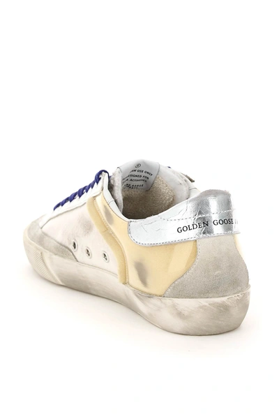 Shop Golden Goose Super Star Sneakers In White,grey