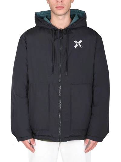 Shop Kenzo "big X" Down Jacket In Black