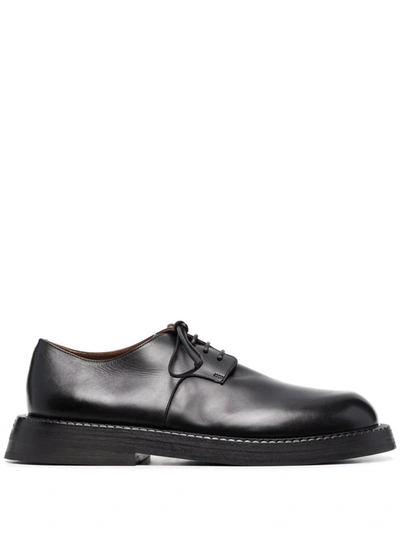 Shop Marsèll Alluce Leather Derby Shoes In Black