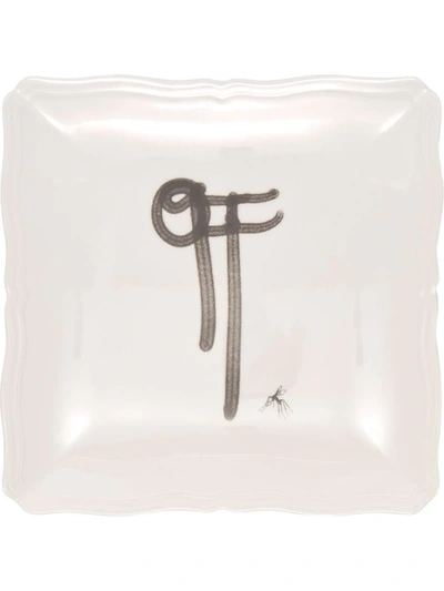 Shop Off-white X Ginori 1735 Logo-print Square Tray In White