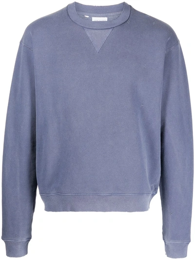 Shop John Elliott Folsom Cotton Sweatshirt In Blue