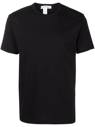 Shop Comme Des Garçons Shirt Short-sleeved Cotton T-shirt In Black