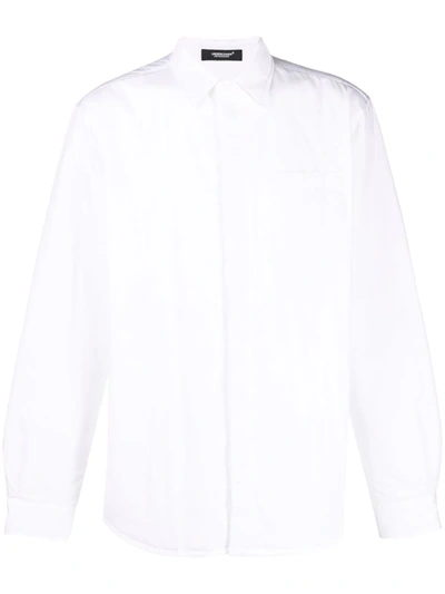 Shop Undercover Padded Long-sleeve Shirt In White