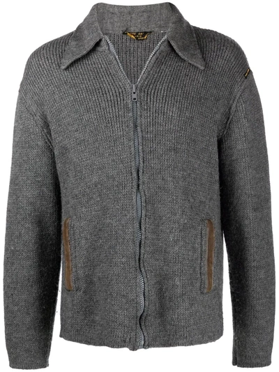 Pre-owned Pierre Cardin 70年代罗纹拉链开衫（1970年代拉链开衫） In Grey