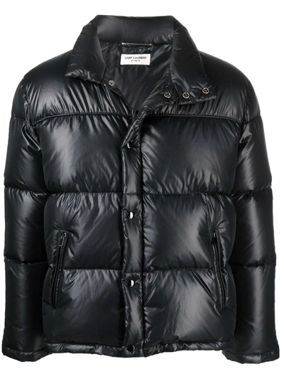 Shop Saint Laurent Short Padded Jacket In Black
