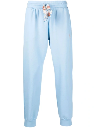 Shop Casablanca Scarf-detail Sweatpants In Blue