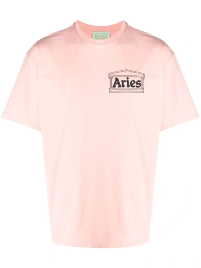 Shop Aries Out Of Trouble T-shirt In Pink