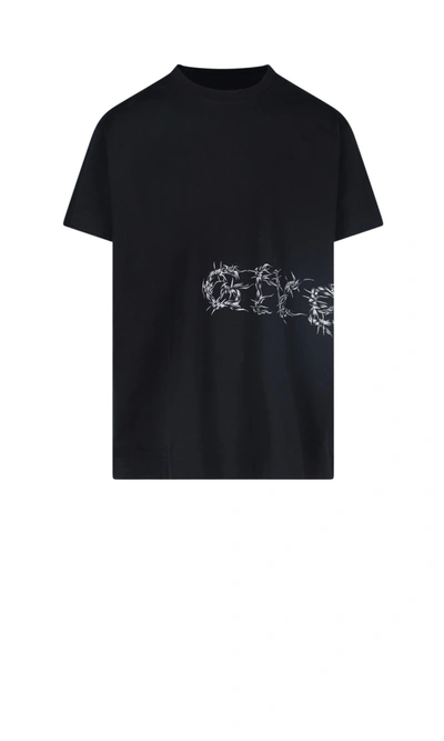 Shop Givenchy "barbed Wire Vintage" T-shirt In Black