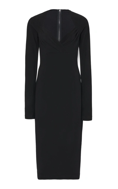 Shop Dolce & Gabbana Women's Jersey Midi Dress In Black