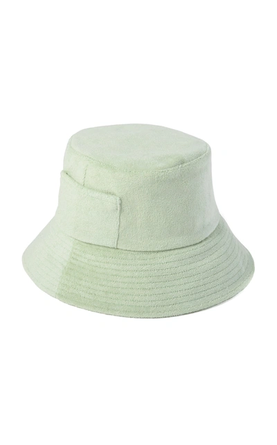 Shop Lack Of Color Women's Wave Cotton Terry Bucket Hat In Off-white,purple