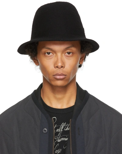 Shop Junya Watanabe Black Script Hat In 1 Black