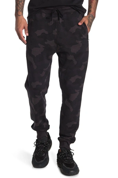 Shop 90 Degree By Reflex Brushed Fleece Joggers In Camo Black Combo