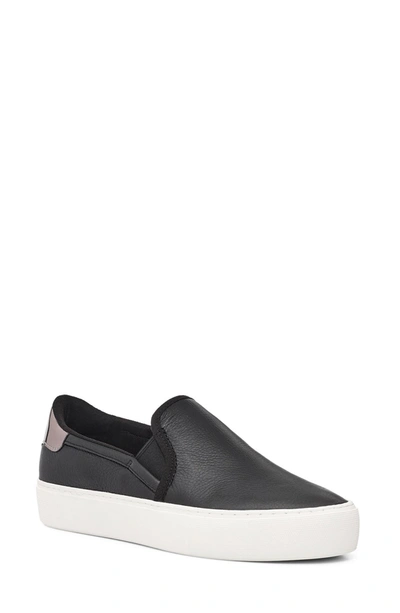 Shop Ugg ® Cahlvan Slip-on Sneaker In Black Leather