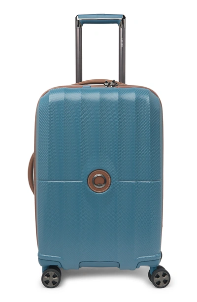 Shop Delsey St. Tropez 19" Hardside Spinner Suitcase In Baltic Blue