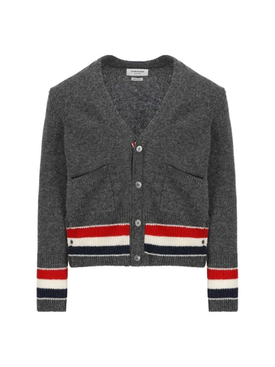 Shop Thom Browne Men's Grey Other Materials Cardigan