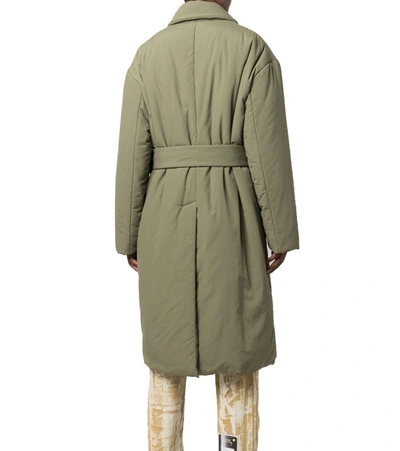 Shop Off-white Men's Green Polyamide Coat