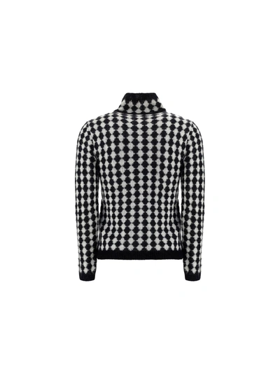 Shop Saint Laurent Men's Black Other Materials Sweater In Pattern