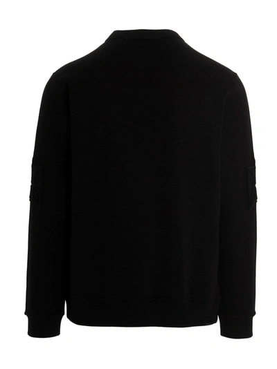 Shop Burberry Men's Black Cotton Sweatshirt