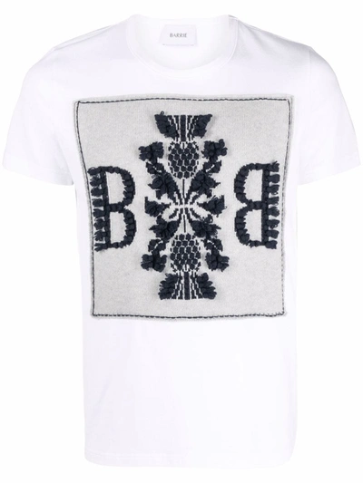 Shop Barrie Logo-print Short-sleeved T-shirt In White