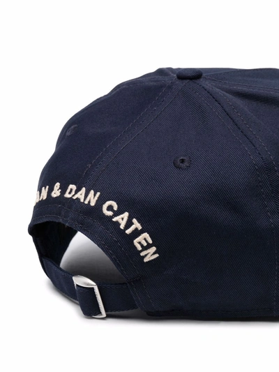 Shop Dsquared2 Men's Blue Cotton Hat