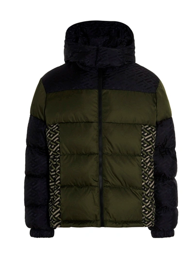 Shop Versace Men's Green Polyamide Outerwear Jacket