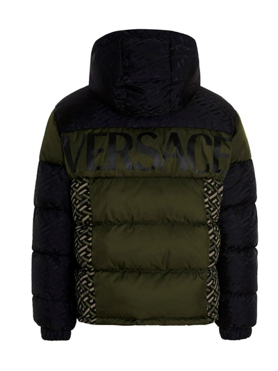 Shop Versace Men's Green Polyamide Outerwear Jacket