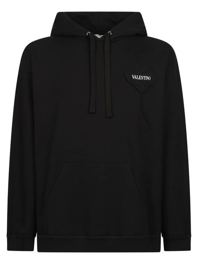 Shop Valentino Branded Sweatshirt In Black