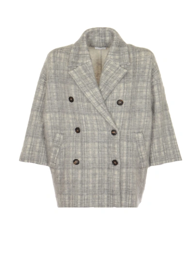 Shop Brunello Cucinelli Double-breasted Oversized Blazer