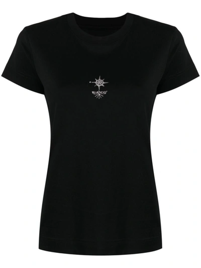 Shop Givenchy Metallic-embroidery T-shirt In Black