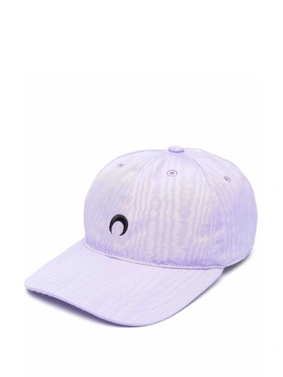 Shop Marine Serre Moire Branded Cap In Purple