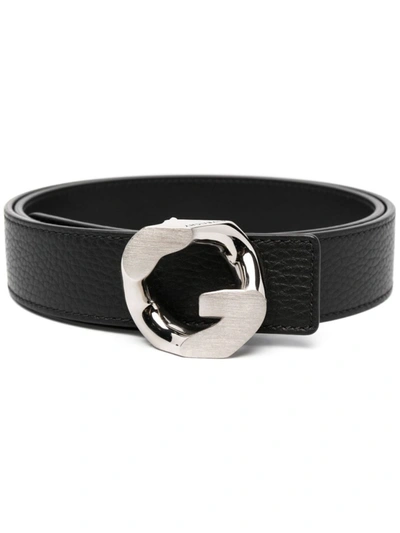 Shop Givenchy G Chain Buckle Leather Belt In Black