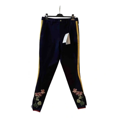 Pre-owned Gucci Leggings In Blue