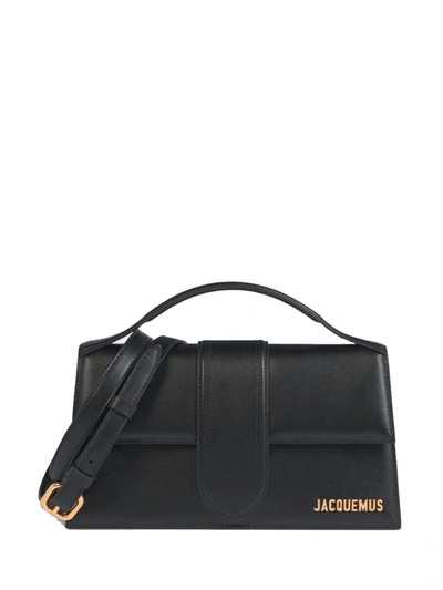 Shop Jacquemus Le Grand Bambino Black Bag In Nero