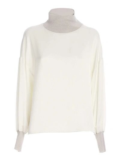 Shop Lorena Antoniazzi Oversized Blouse In White