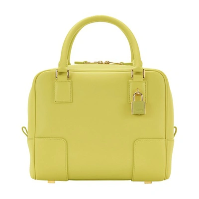 Shop Loewe Amazona 19 Square Bag In Lime Yellow