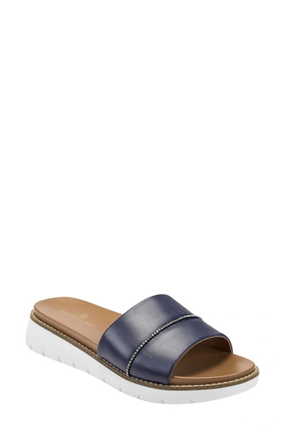 Shop Bandolino Aubree Slide Sandal In Dark Blue