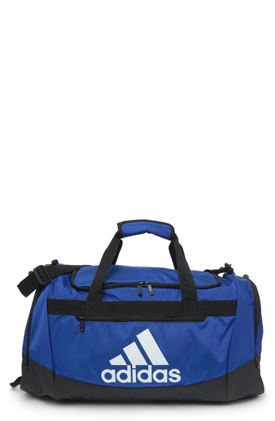 Shop Adidas Originals Defender Iv Medium Duffel Bag In Dark Blue