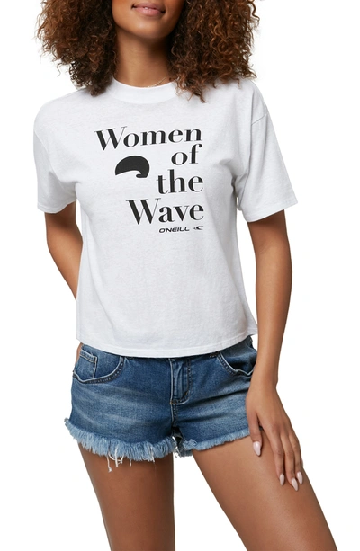 Shop O'neill Wave Women Graphic Tee In White