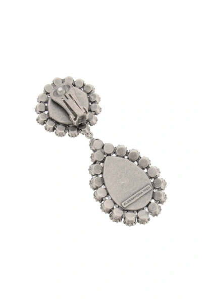 Shop Alessandra Rich Chandelier Crystal Earrings In Silver