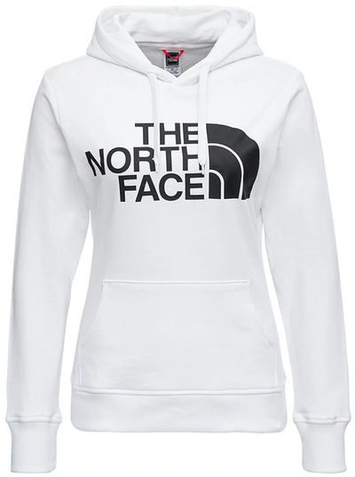 Shop The North Face Logo Print Hoodie In White