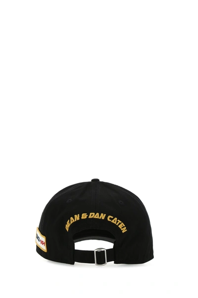 Shop Dsquared2 Black Cotton Baseball Cap  Black Dsquared Uomo Tu