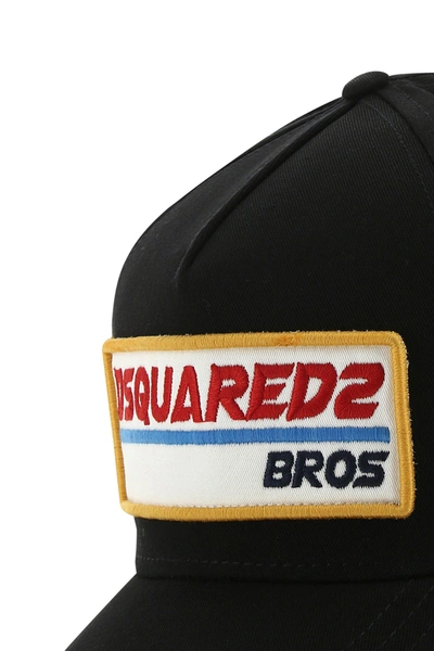 Shop Dsquared2 Black Cotton Baseball Cap  Black Dsquared Uomo Tu