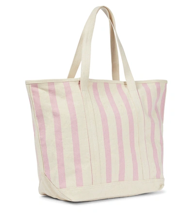Shop The Animals Observatory Striped Cotton Canvas Tote In Multicoloured