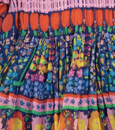 Shop Stella Mccartney Printed Silk Georgette Dress In Multicoloured