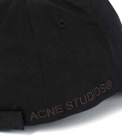 Shop Acne Studios Cotton Twill Baseball Cap In Black