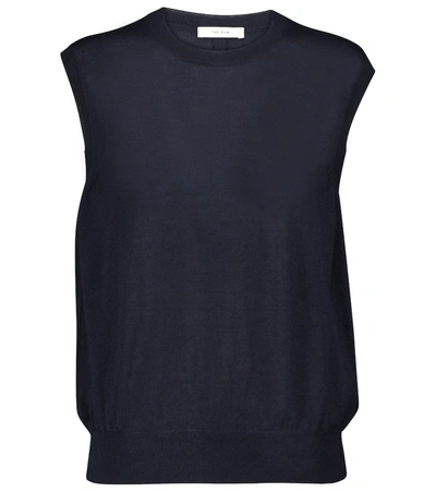 Shop The Row Balham Cashmere Sweater Vest In Blue
