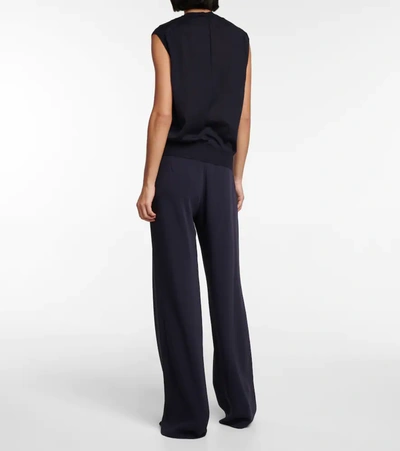 The Row Balham Cashmere Sweater Vest In Blue