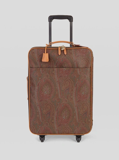 Shop Etro Paisley Carry On Bag In Red