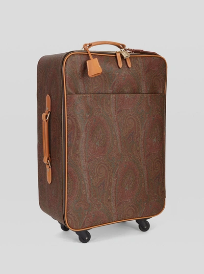 Shop Etro Paisley Carry On Bag In Red